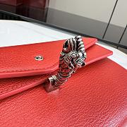 Kitlife Gucci Dionysus Small Shoulder Bag Red Soft Leather 876531 21x12x6cm  - 3