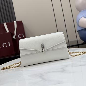 Kitlife Gucci Dionysus Small Shoulder Bag White Soft Leather 876531 21x12x6cm