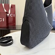 Kitlife Gucci Jackie 1961 Large Crossbody Bag Black GG Canvas 863279 40x29x5cm - 2