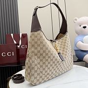 Kitlife Gucci Jackie 1961 Large Crossbody Bag Beige GG Canvas 863279 40x29x5cm  - 4