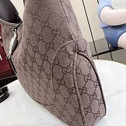 Kitlife Gucci Jackie 1961 Large Crossbody Bag Dark Brown GG Canvas 863279 40x29x5cm  - 5