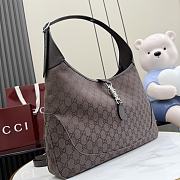 Kitlife Gucci Jackie 1961 Large Crossbody Bag Dark Brown GG Canvas 863279 40x29x5cm  - 2