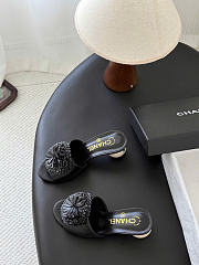 Kitlife Chanel 26 Pearl Mary Jane Slippers Black - 5