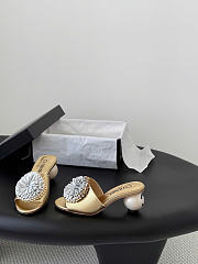 Kitlife Chanel 26 Pearl Mary Jane Slippers Gold - 6