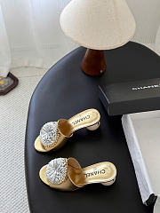 Kitlife Chanel 26 Pearl Mary Jane Slippers Gold - 5