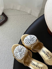 Kitlife Chanel 26 Pearl Mary Jane Slippers Gold - 2
