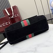 Kitife Gucci Paparazzo Medium Top Handle Bag Black Suede ‎875018 32x24x17cm  - 6