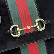 Kitife Gucci Paparazzo Medium Top Handle Bag Black Suede ‎875018 32x24x17cm  - 3
