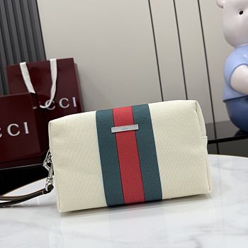 Kitlife Gucci Positano Small Pouch Ivory Canvas 875826 23x14x7cm