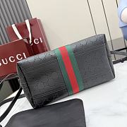 Kitlife Gucci Giglio Small Tote Bag Black Soft Perforated GG Leather ‎860845 25x20x15cm - 2