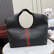 Kitlife Gucci Giglio Large Tote Bag Black Soft Perforated GG Leather ‎853971 60x47x16cm  - 5