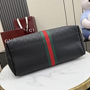 Kitlife Gucci Giglio Large Tote Bag Black Soft Perforated GG Leather ‎853971 60x47x16cm  - 4