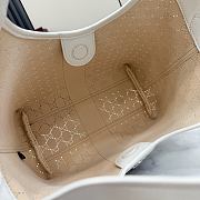 Kitlife Gucci Giglio Small Tote Bag White Soft Perforated GG Leather ‎860845 25x20x15cm  - 5