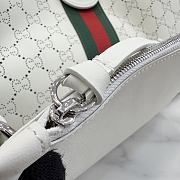Kitlife Gucci Giglio Large Tote Bag White Soft Perforated GG Leather ‎853971 60x47x16cm  - 6