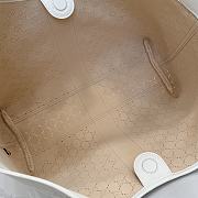 Kitlife Gucci Giglio Large Tote Bag White Soft Perforated GG Leather ‎853971 60x47x16cm  - 5