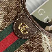 Kitlife Gucci Giglio Small Tote Bag Sand & Dark Brown Varnished GG Fabric ‎860845 25x20x15cm  - 6