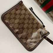 Kitlife Gucci Giglio Small Tote Bag Sand & Dark Brown Varnished GG Fabric ‎860845 25x20x15cm  - 3