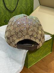 Kitlife Gucci Monogram Baseball Cap Beige with All-over Rhinestones - 6