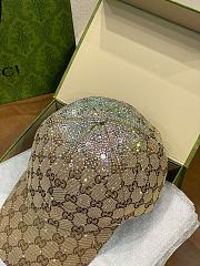 Kitlife Gucci Monogram Baseball Cap Beige with All-over Rhinestones - 4