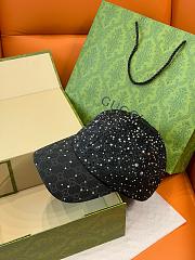 Kitlife Gucci Monogram Baseball Cap Black with All-over Rhinestones - 1