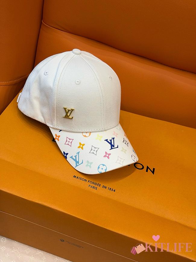 Kitlife Louis Vuitton Get Ready LV x TM Baseball Cap White Multicolor - 1