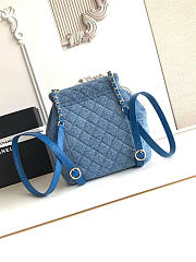 Kitlife Chanel Duma Backpack Blue Denim AS3618 22x25x18cm - 3