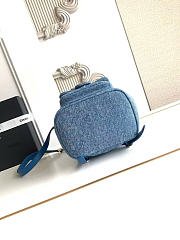 Kitlife Chanel Duma Backpack Blue Denim AS2908 18x18x12cm - 5