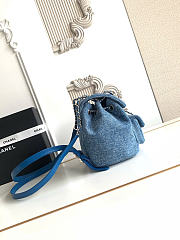 Kitlife Chanel Duma Backpack Blue Denim AS2908 18x18x12cm - 4