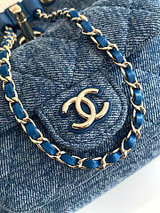 Kitlife Chanel Duma Backpack Blue Denim AS2908 18x18x12cm - 2