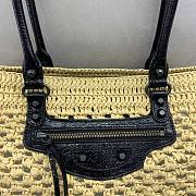 Kitlife Balenciaga Women's Le City Basket Medium in Natural/Black 33x27x13cm - 4