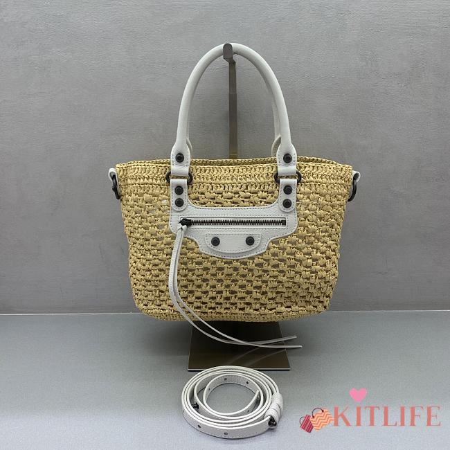 Kitlife Balenciaga Women's Le City Basket Small in Natural/White 27x20x11cm - 1