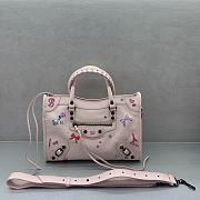 Kitlife Balenciaga Small Graffiti Motorcycle Bag Pink 30x13x20cm - 1