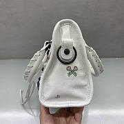 Kitlife Balenciaga Mini Graffiti Motorcycle Bag White 23x10x16cm - 6