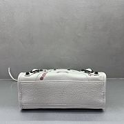 Kitlife Balenciaga Mini Graffiti Motorcycle Bag White 23x10x16cm - 5