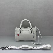 Kitlife Balenciaga Mini Graffiti Motorcycle Bag White 23x10x16cm - 3