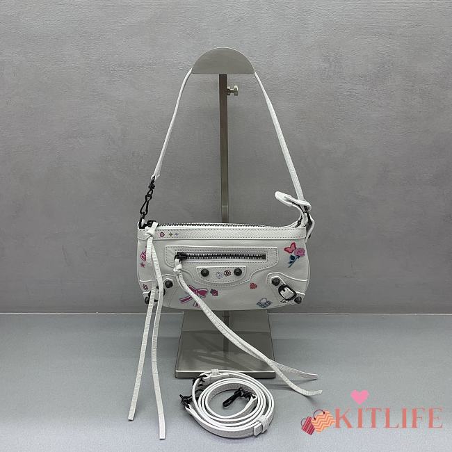 Kitlife Balenciaga Le City Mini White Graffiti Bag 24x13cm - 1