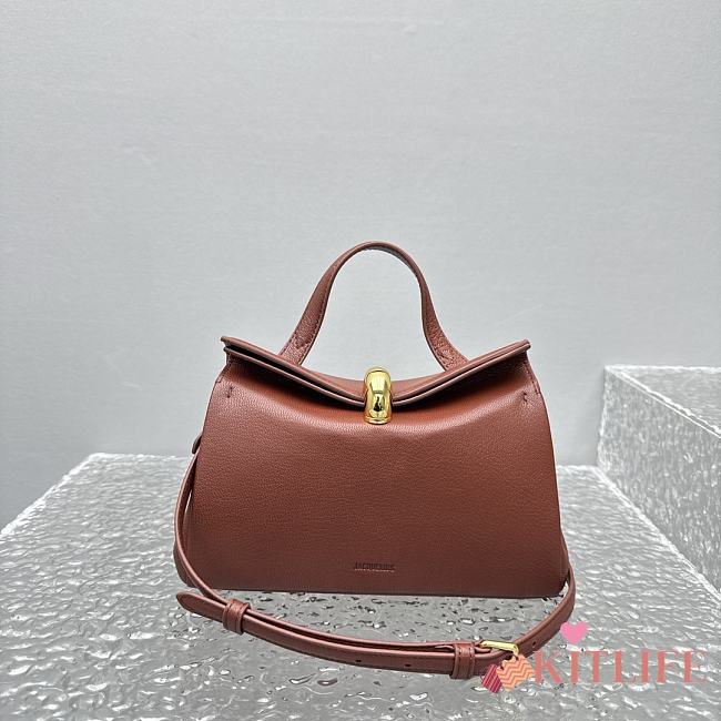 Kitlife Jacquemus The Small Valérie Bag Brown 24x14x7.5cm  - 1