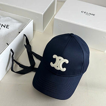 Kitlife Celine Triomphe Baseball Cap in Black Cotton 