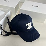Kitlife Celine Triomphe Baseball Cap in Black Cotton  - 6