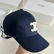 Kitlife Celine Triomphe Baseball Cap in Black Cotton  - 5