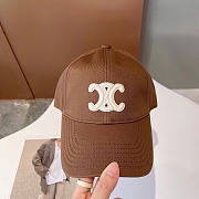 Kitlife Celine Triomphe Baseball Cap in Brown Cotton - 1