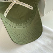 Kitlife Celine Triomphe Baseball Cap in Green Khakhi Cotton  - 2