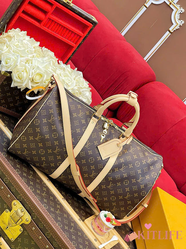 Kitlife Louis Vuitton Keepall Bandoulière 50 Bag Brown Canvas M41416 50x29x23cm - 1