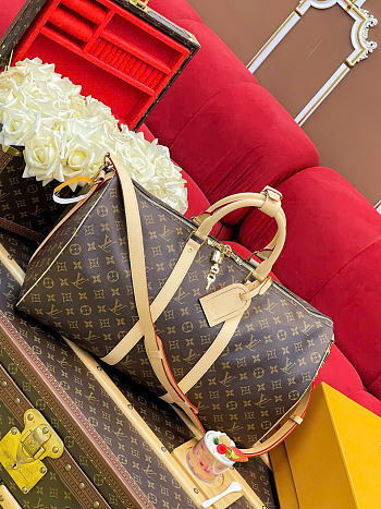 Kitlife Louis Vuitton Keepall Bandoulière 50 Bag Brown Canvas M41416 50x29x23cm