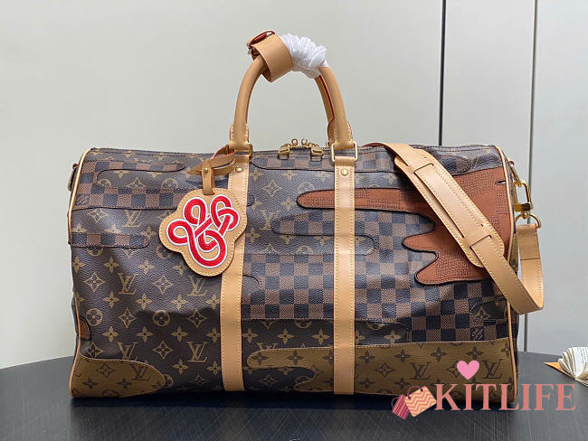 Kitlife Louis Vuitton Keepall Bandoulière 50 Brown Monogram Landscape Coated Canvas M26119 50x29x23cm - 1