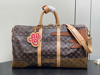 Kitlife Louis Vuitton Keepall Bandoulière 50 Brown Monogram Landscape Coated Canvas M26119 50x29x23cm