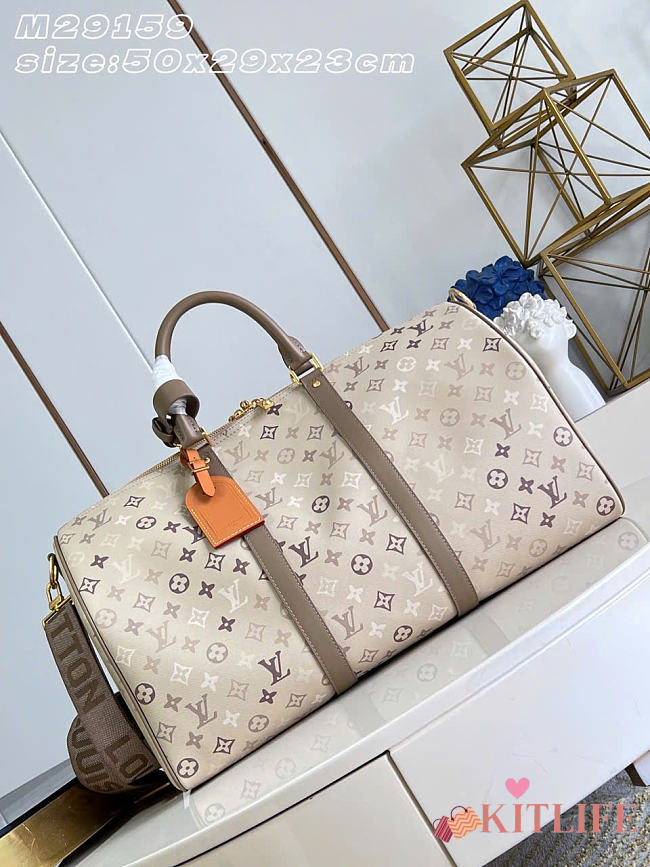 Kitlife Louis Vuitton Keepall Bandoulière 50 Bag Sand Beige M29159 50x29x23cm - 1
