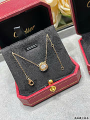 Kitlife Cartier Three-Ring Round Diamond Necklace  - 5
