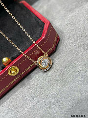 Kitlife Cartier Three-Ring Round Diamond Necklace  - 4
