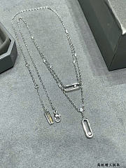 Kitlife Messika Double-layered Necklace With Crystals in Silver / Gold  - 5